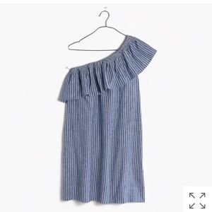 Madewell Striped One shoulder Dress